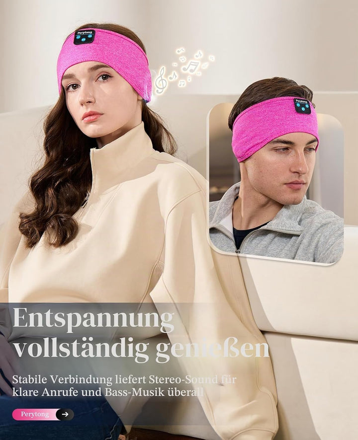 Perytong Schlafkopfhörer, Schlafkopfhörer, Schlafstirnband, ultraweiches Kopfband für Seitenschläfer
