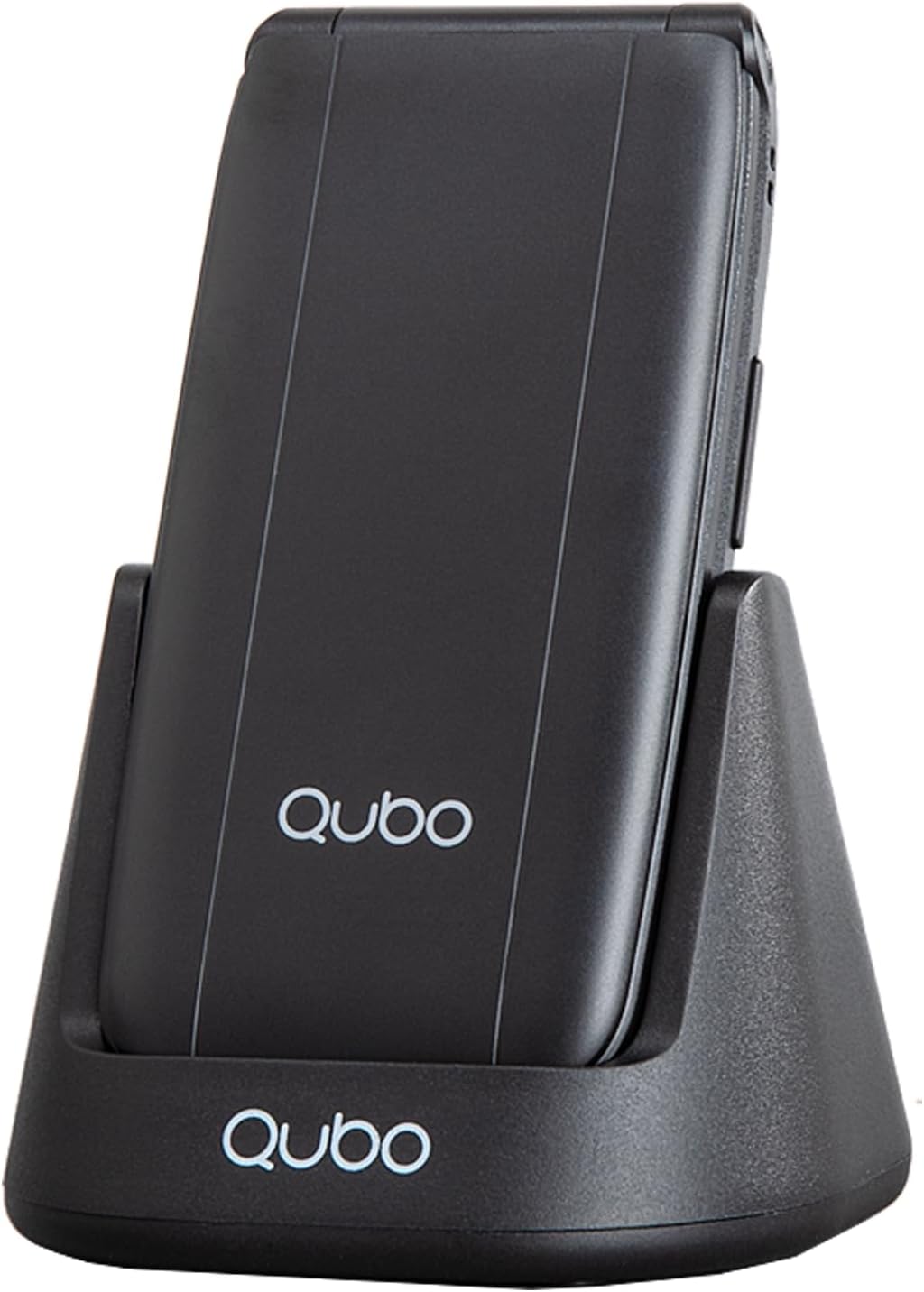 Qubo Flip Phone for Seniors with Charge Station,Simlock-Free Senior Mobile Phone Folding Mobile Phon