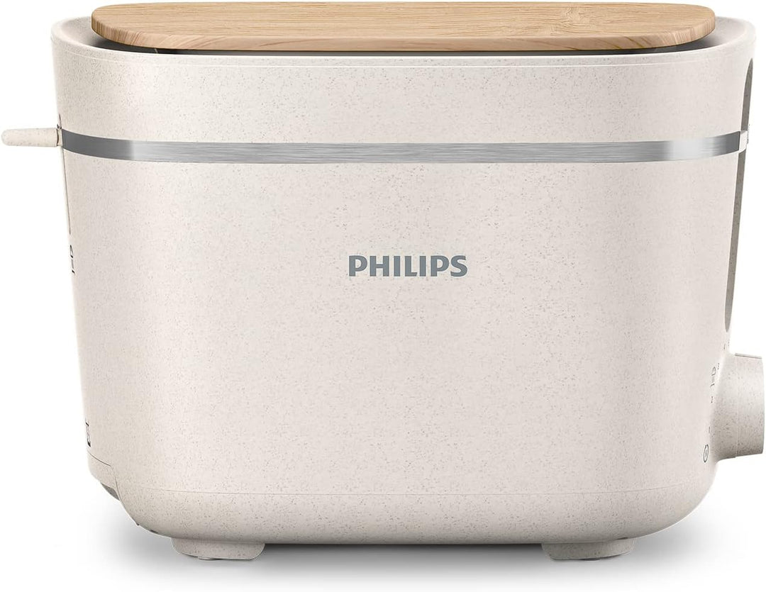Philips HD2640/10 Conscious Collection Toaster, biologischer, 100% recycelter Kunststoff, 8 Bräunung