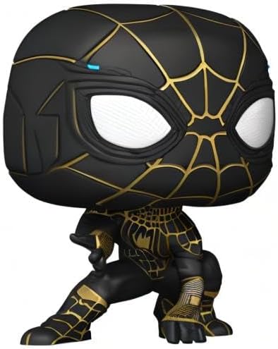 Funko POP! Jumbo: SM: Spider-Man Black & Gold Suit - Spiderman No Way Home - Vinyl-Sammelfigur - Ges