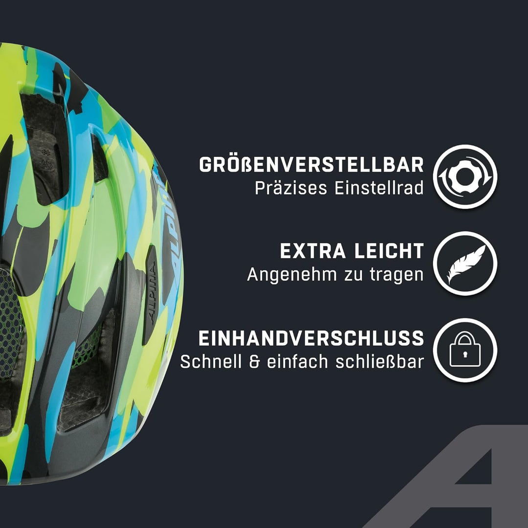 ALPINA PICO - Leichter, Optimal Klimatisierter & Bruchfester Fahrradhelm Mit Fliegennetz Für Kinder