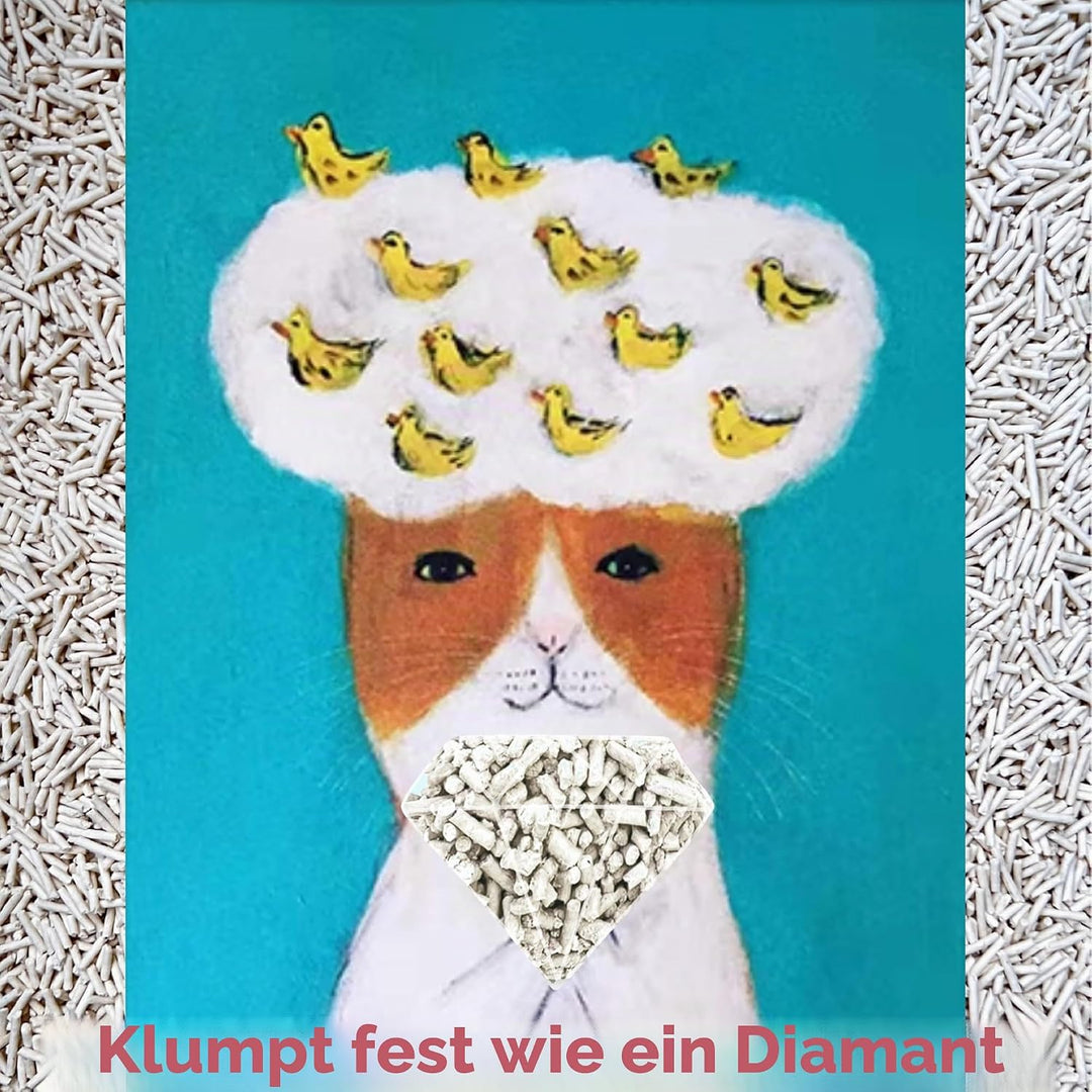 Tofu Katzenstreu, klumpendes Kätzchenstreu, spülbar, Erbsfaser, staubfrei, geruchskontrollierend, ge