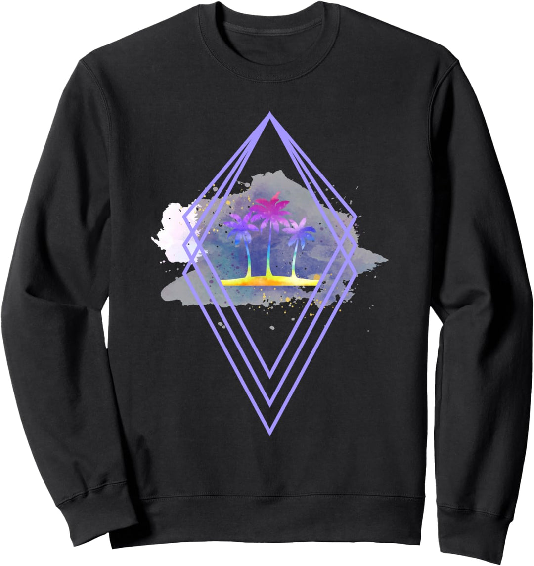 1980er Synthwave Aesthetic Retro Kunst 90er Vaporwave Sweatshirt
