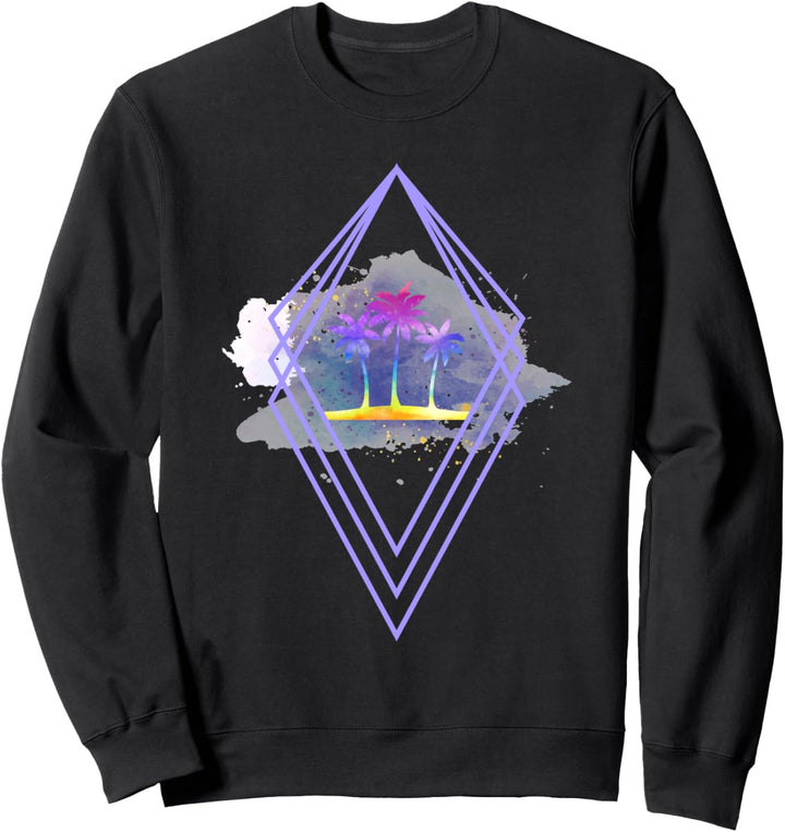 1980er Synthwave Aesthetic Retro Kunst 90er Vaporwave Sweatshirt