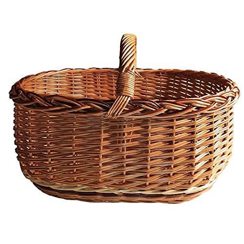 Lovinbirds Einkaufskorb Classic Geflochten L: 51 cm x B: 34 cm Autokorb Weide