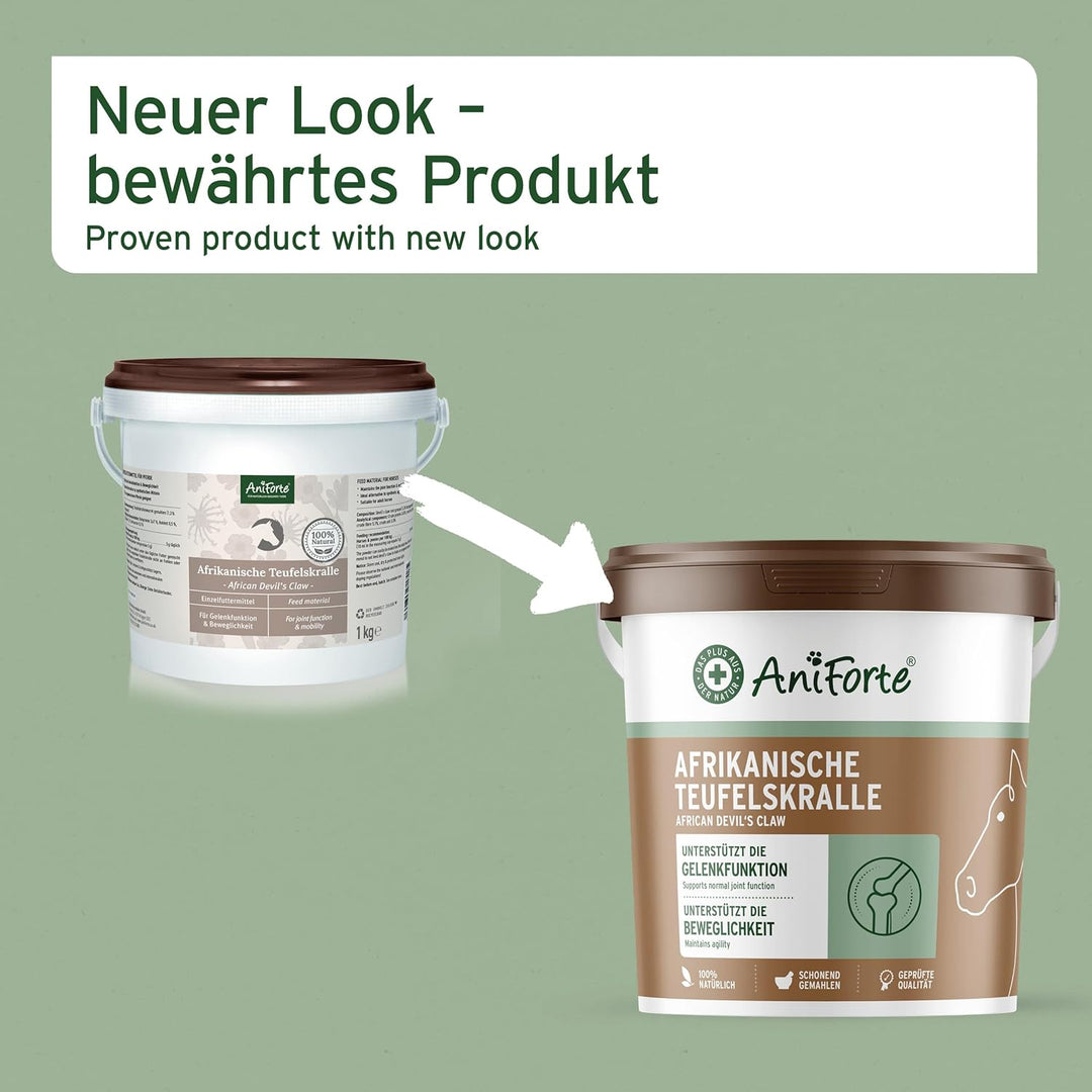 AniForte Afrikanische Teufelskralle für Pferde 1 kg – Natürliches Gelenkpulver für Pferde, Teufelskr