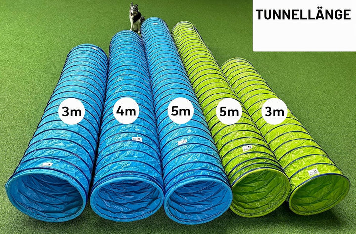 Callieway® Dog Agility Tunnel Profi Hunde Tunnel Agility Gerät (Stützsandsäcke bereits inklusive) (H
