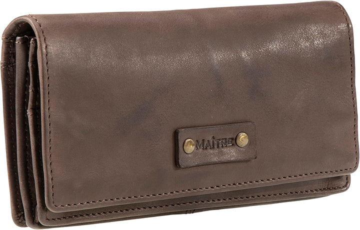 Maitre - steinbach immine purse lh14f Lila 18,00X9,00X0,00 CM Farbe:dunkelbraun / Material:cotton,co