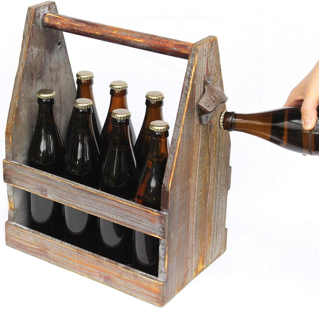 DanDiBo Bierträger mit Flaschenöffner 5087 Bierkiste aus Holz 38 cm Flaschenträger