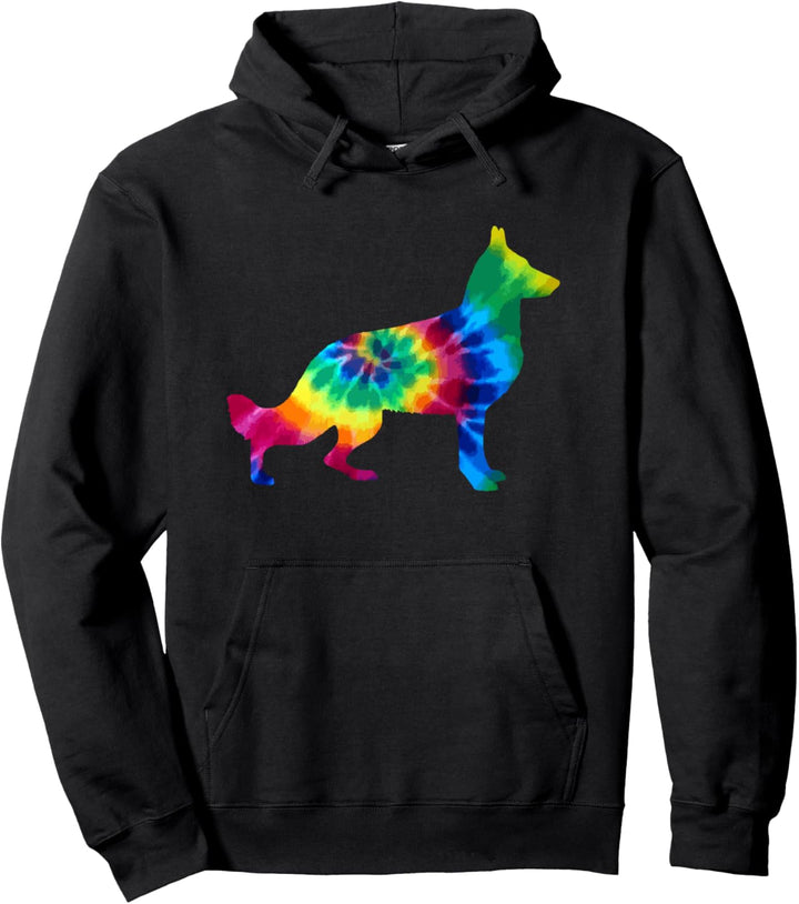 Schäferhund Tie Dye Vintage Hippie Hund Schäferhund Pullover Hoodie