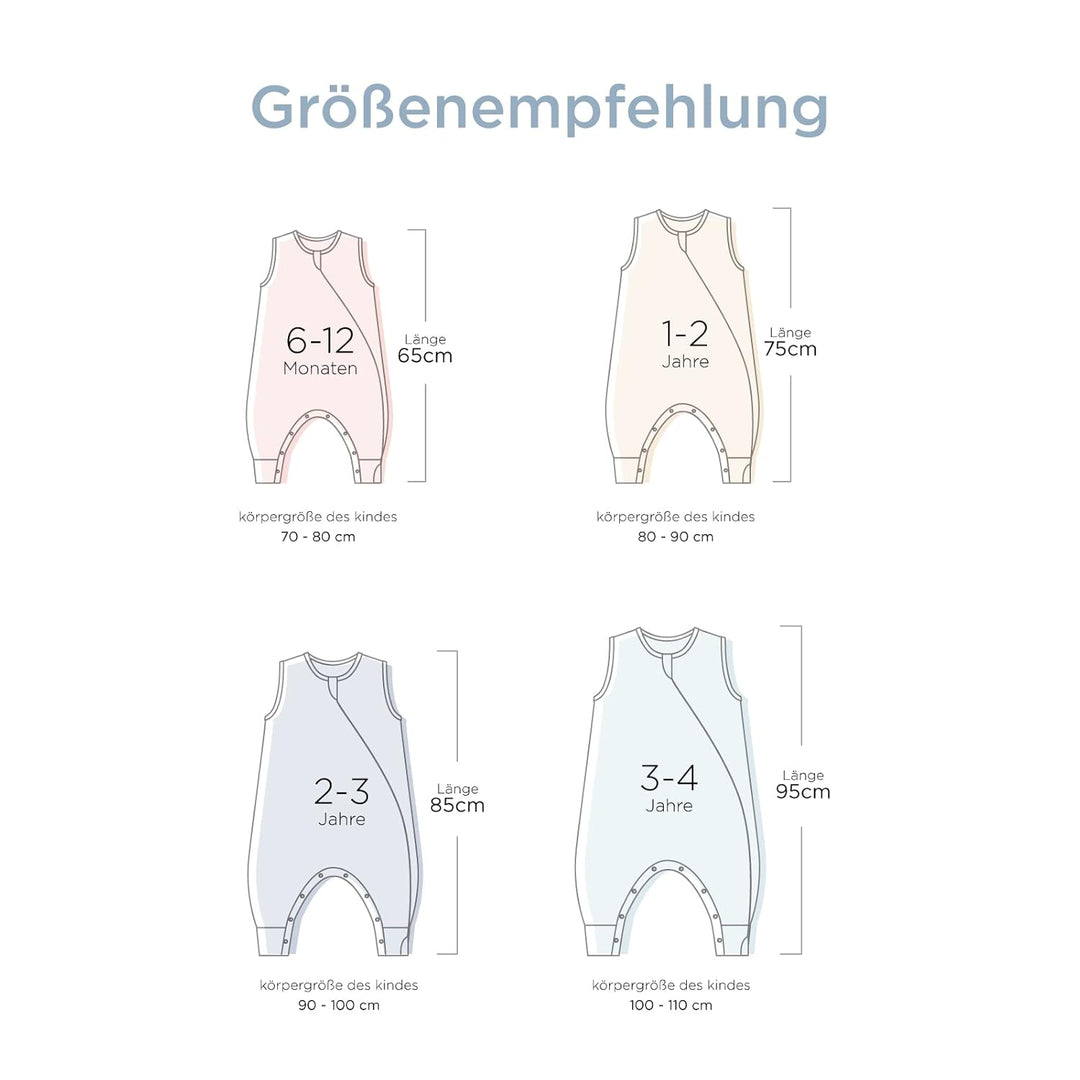 Duomiaomiao Baby Schlafsack mit füssen, Winter mit füssen,100% Baumwolle, 2.5 Tog Baby Jungen mit Sc