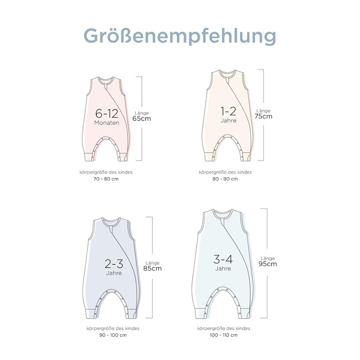 Duomiaomiao Baby Schlafsack mit füssen, Winter mit füssen,100% Baumwolle, 2.5 Tog Baby Jungen mit Sc