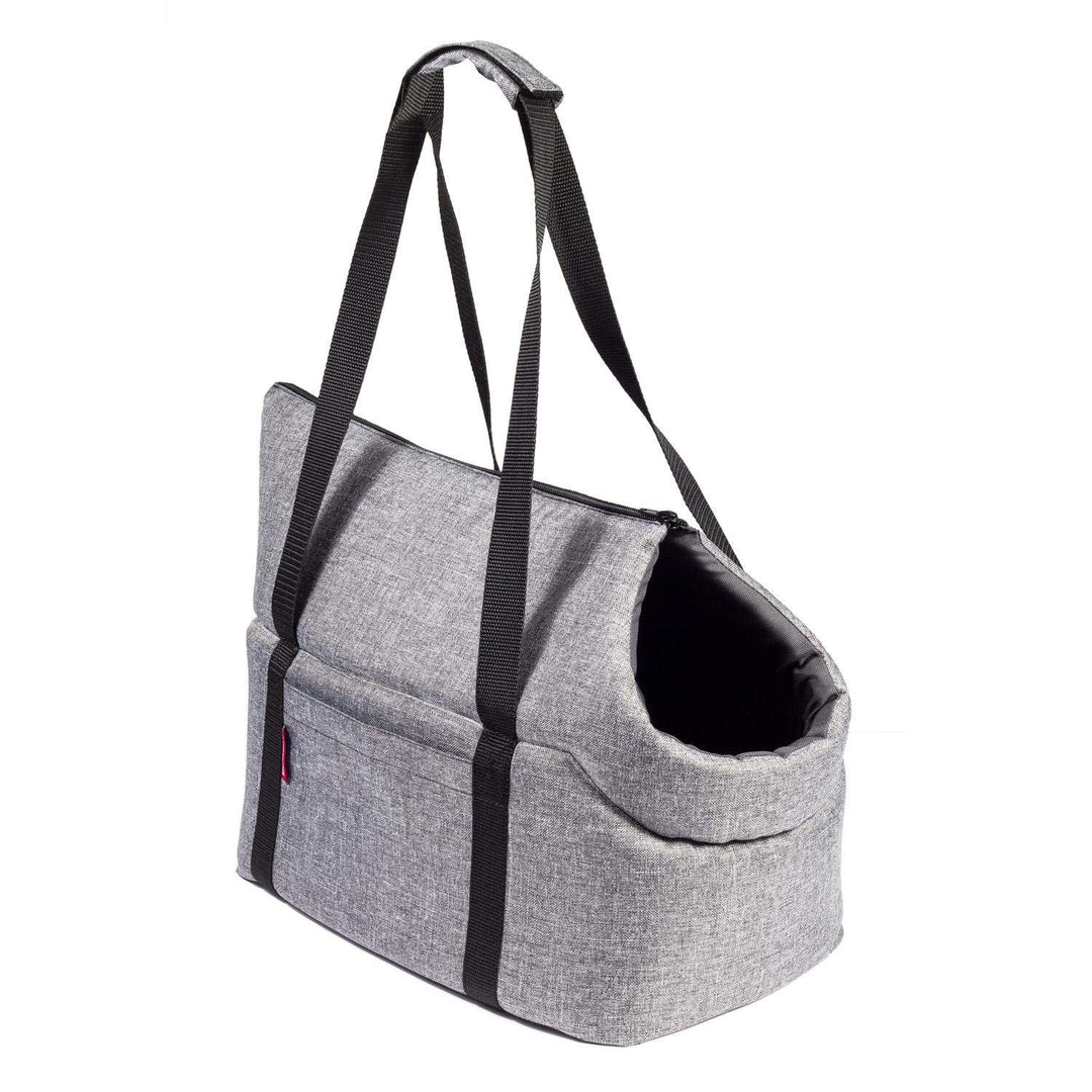 BOUTIQUE ZOO Hundetasche, Welpentasche - Grau, S bis 5 kg - Tragetasche für kleinen und mittleren Hu