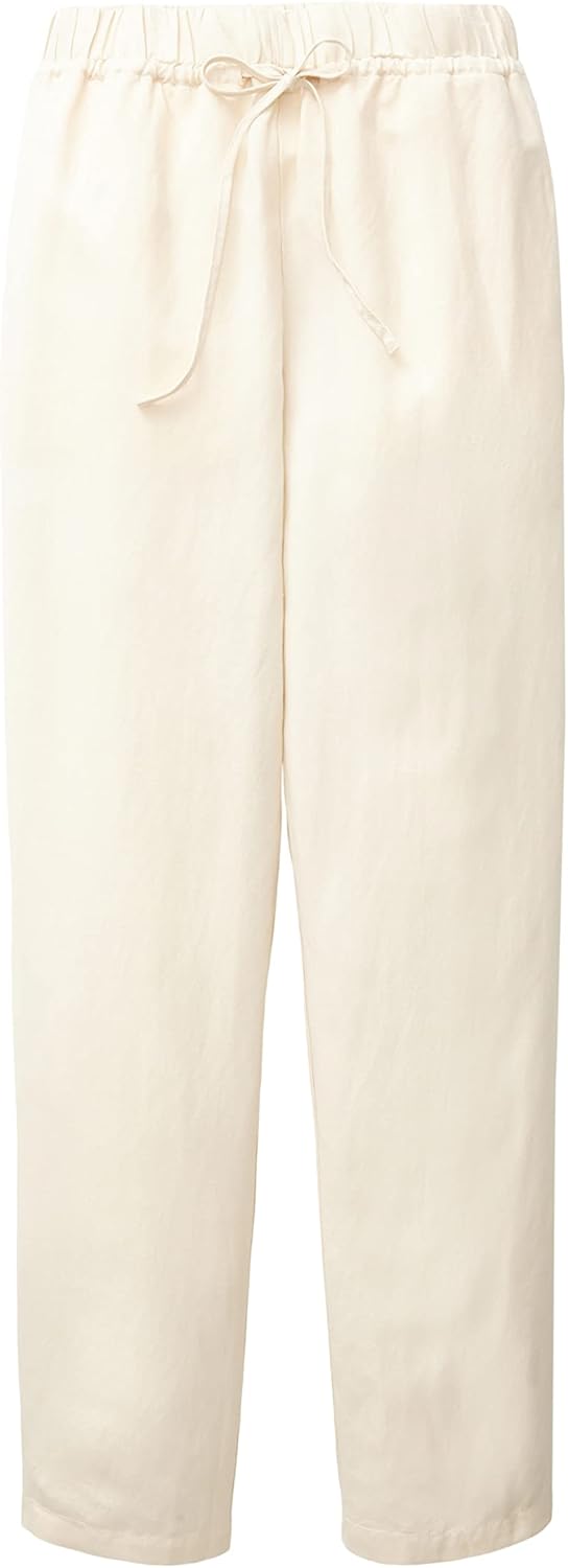 TOM TAILOR Damen Loose Fit Leinen Stoffhose 34W / 28L 31649 - Ivory Ecru, 34W / 28L 31649 - Ivory Ec