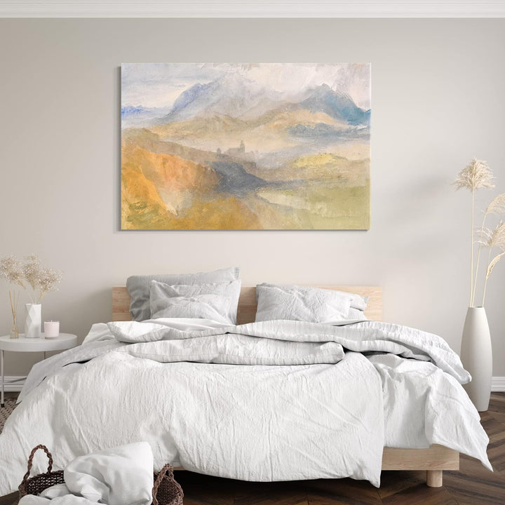 Printed Paintings Leinwand (80x60cm): William Turner - A Distant View Over Chambéry, from The Nor 80