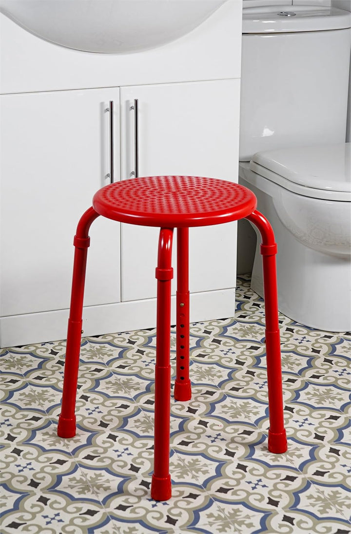 Aidapt VB511AR Mehrzweck- Einstellbarer Hocker, rot, Rot