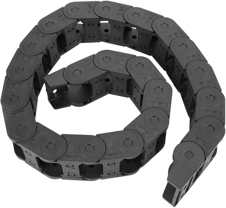 100 cm 25 x 38 mm langes schwarzes Nylon offen beidseitig Kabelträger Schleppkette CNC-Gravierwerkze