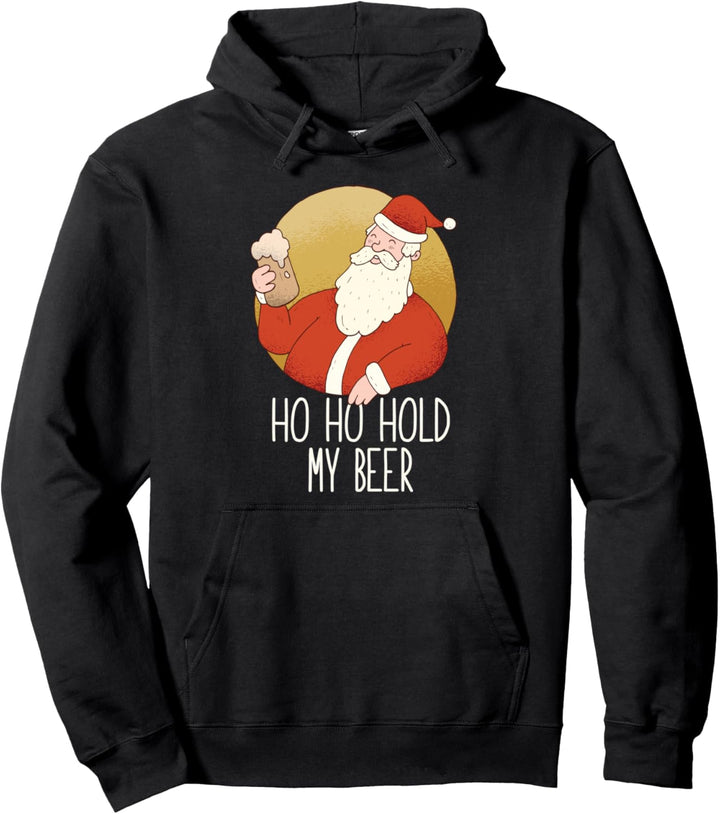 Ho Hold My Beer, lustiger Weihnachts-Drink Meme Pullover Hoodie