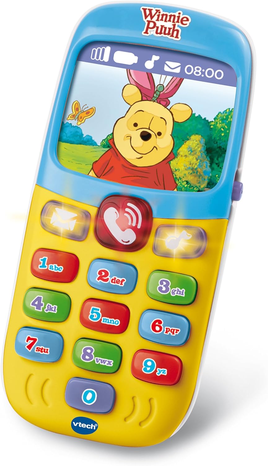 VTech Winnie Puuh Lernhandy – Mit den Originalstimmen von Winnie Puuh und seinen Freunden sowie span