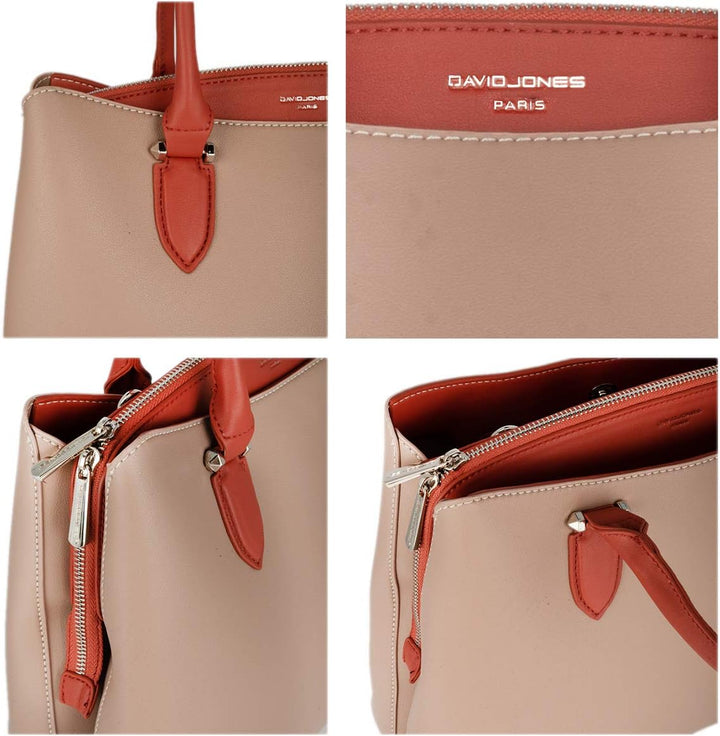 David Jones - Damen Handtasche Elegante - Frauen Henkeltasche Mittelgross PU Leder - Umhängetasche S