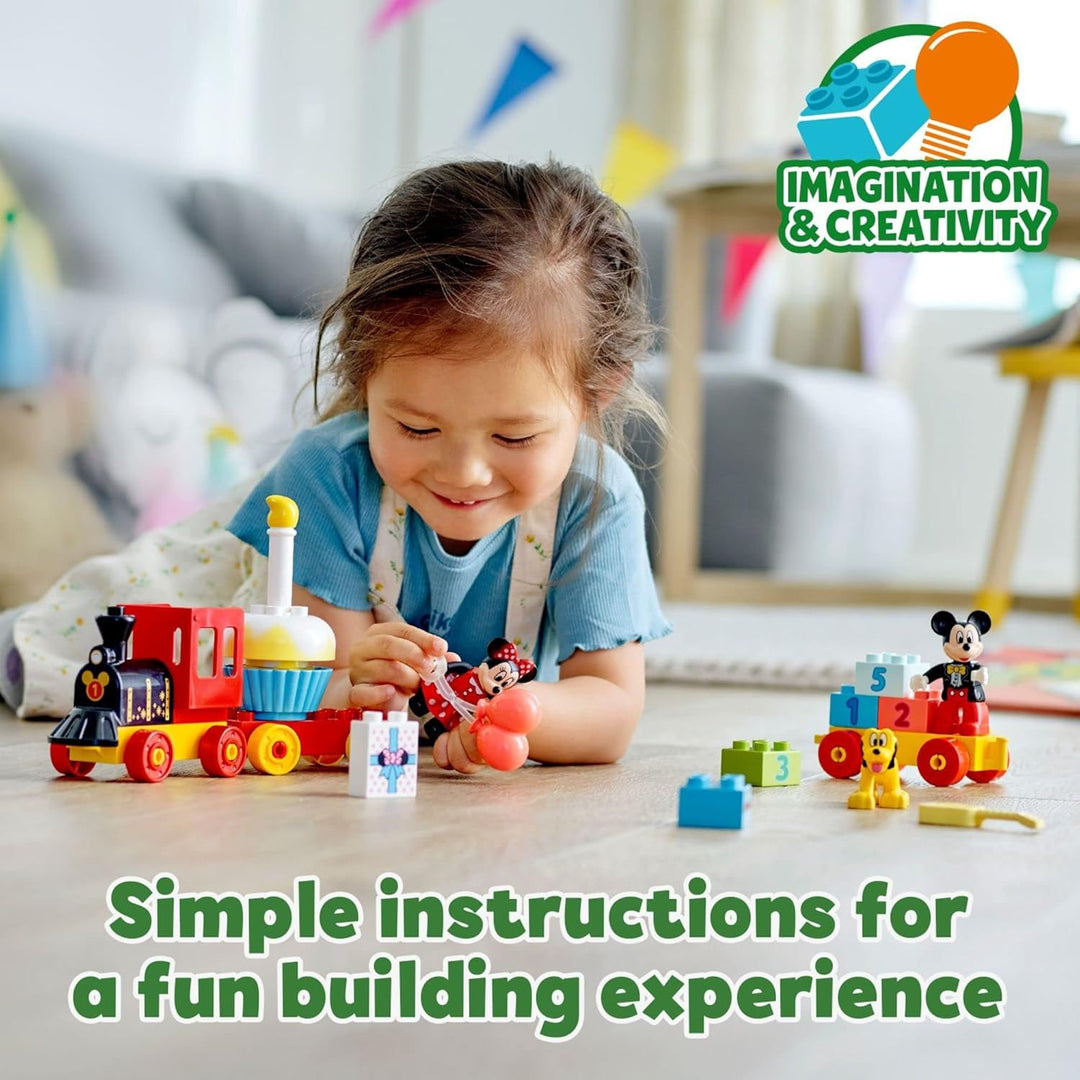 LEGO DUPLO Disney Mickey & Minnie Birthday Train 10941 Kids’ Birthday Number Train; Learning and Bui
