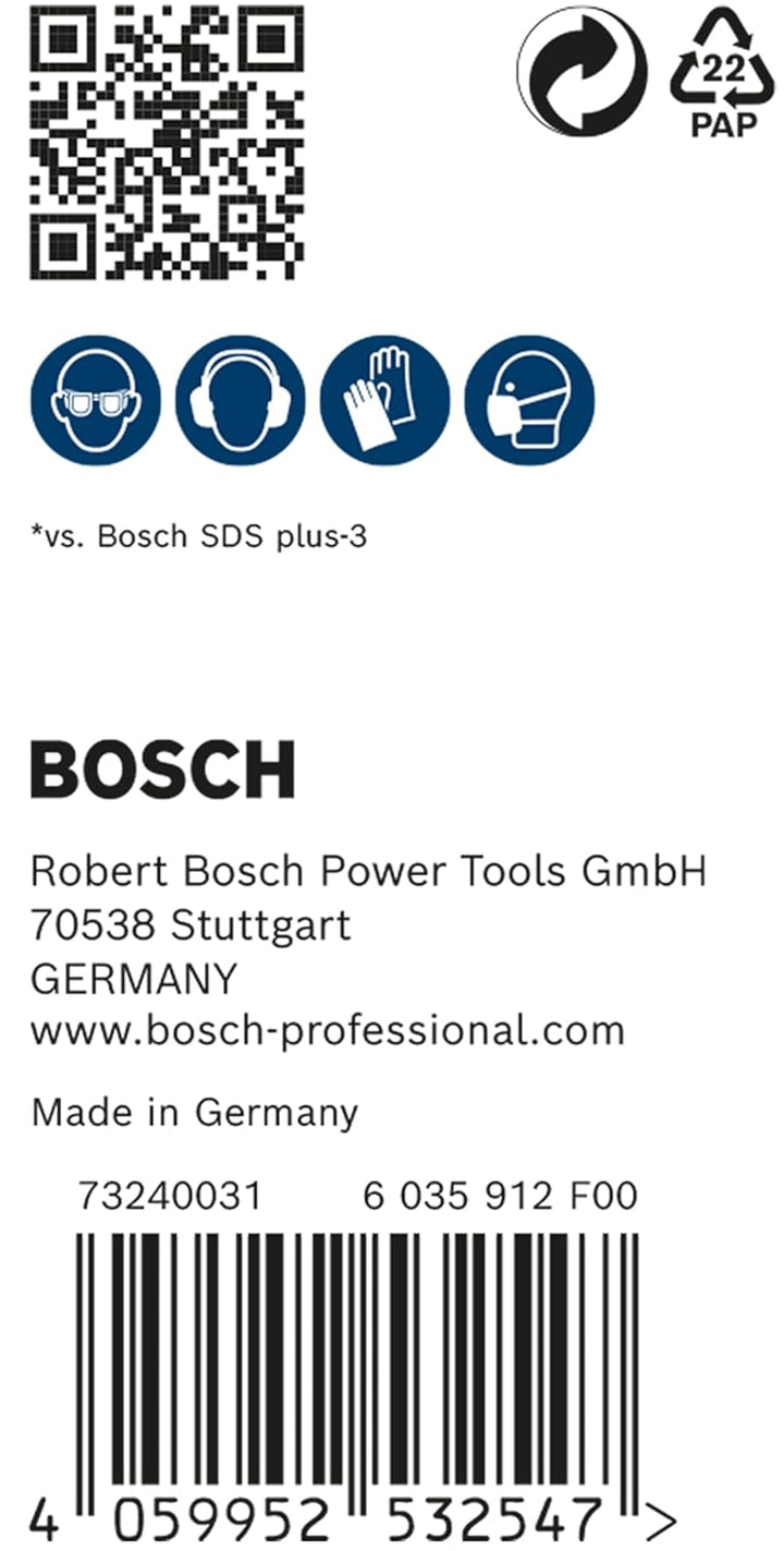 Bosch 30x EXPERT SDS plus-7X Hammerbohrer (für Weichgestein, Harter Stein, Ø 6,00 mm, Professional Z