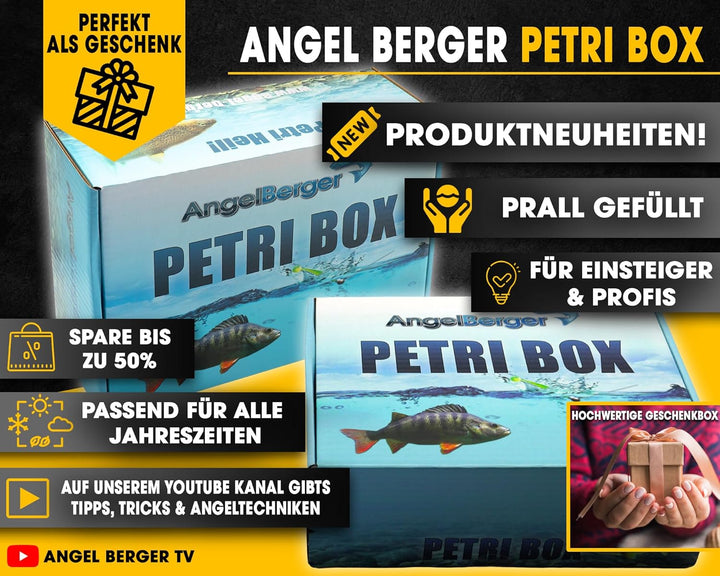 Angel-Berger Petri Box Angelbox Promo Box Geschenk Angelzubehör Angelsets