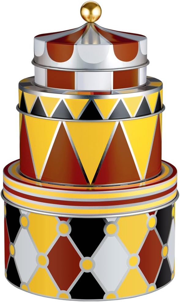 Alessi Circus| MW31S3 - Allzweckbox Design, Weissblech, 13.00 x 19.50 x cm Set mit 3 Schachteln, Set