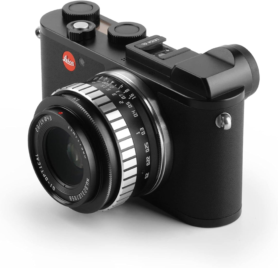 TTArtisan APS-C Objektiv, 23 mm, F/1,4, Metallgehäuse, kompatibel mit L-Halterung, Schwarz und Silbe