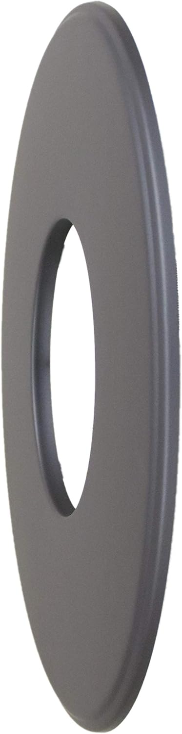 LANZZAS Ofenrohr Wand-Rosette mit 90 mm Rand - für den Durchmesser Ø 120 mm - Farbe: gussgrau - Rauc