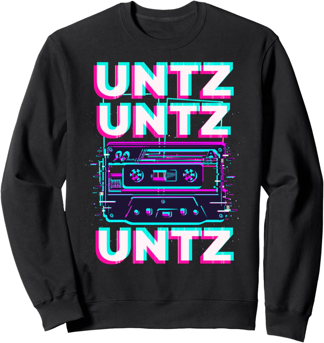 Aesthetic Synthwave Glitch Kasette Rave Festival Minimal Sweatshirt