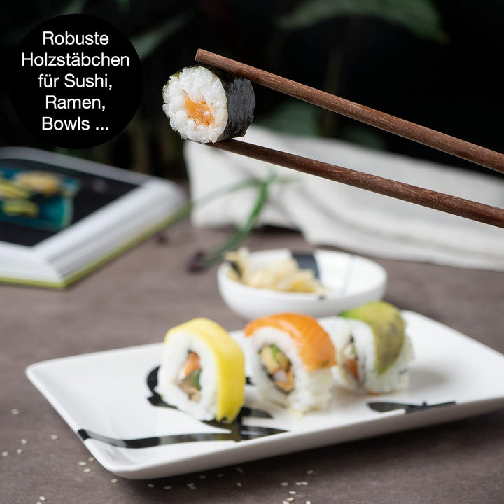 Moritz & Moritz Sushi Geschirr Set für 2 Personen - 10 Teile - Sushi Servierset mit 2x Sushi-Teller,