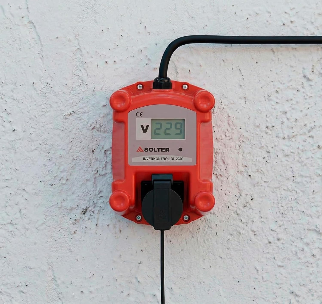 SOLTER - Inverkontrol DI 230 Spannungsschutz zum Anschluss von INVERTER-Geräten an GENERATOREN
