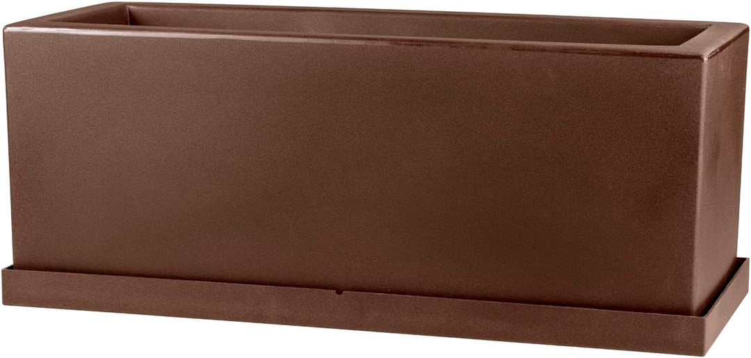 TERAPLAST Blumentopf Schio Cassa 100 cm Made in Italy recyclebar 100 cm Bronze, 100 cm Bronze