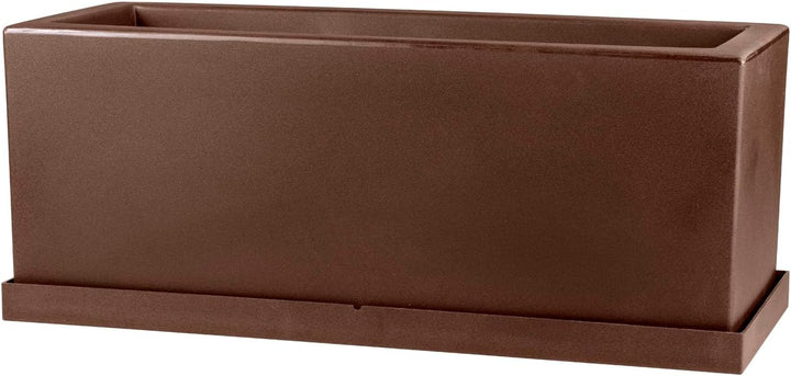 TERAPLAST Blumentopf Schio Cassa 100 cm Made in Italy recyclebar 100 cm Bronze, 100 cm Bronze