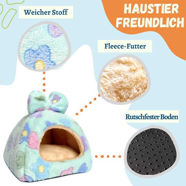 Dyrdekly 2 Stück Meerschweinchen Betthöhle Gemütliches Hamster Bett Warme Chinchilla Kuschelhöhle Ha