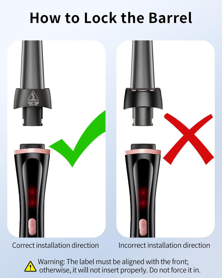 5 in 1 Lockenstab mit Thermo-Rundbürste und austauschbaren Keramik-Barrels (0.35"-1.25''),Lockenstab