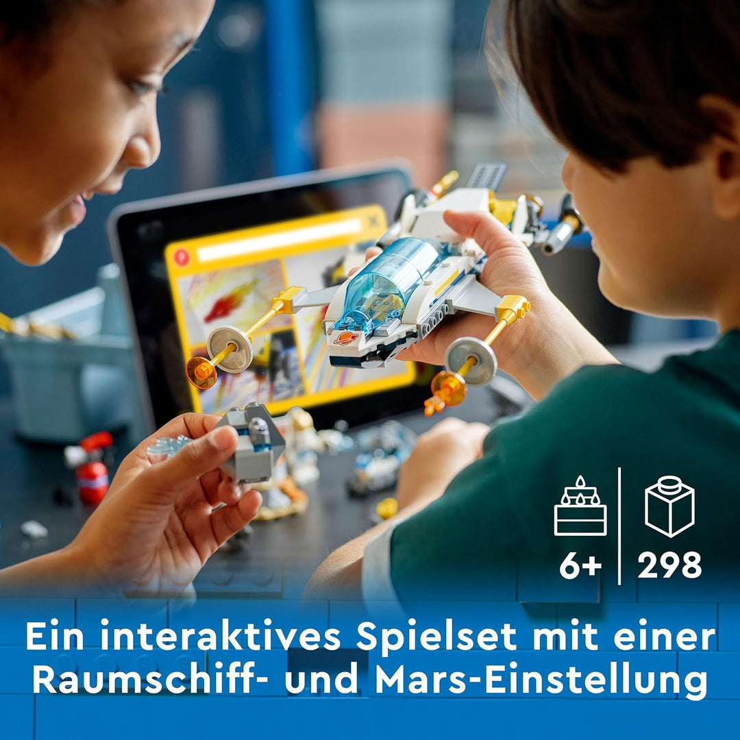 LEGO 60354 City Erkundungsmissionen im Weltraum, interaktives digitales Abenteuerspielset mit Raumsc