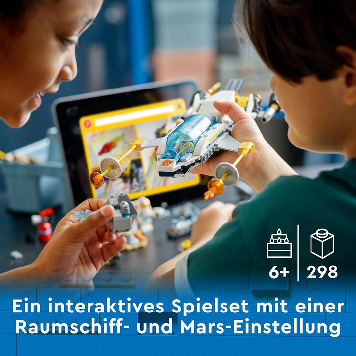 LEGO 60354 City Erkundungsmissionen im Weltraum, interaktives digitales Abenteuerspielset mit Raumsc