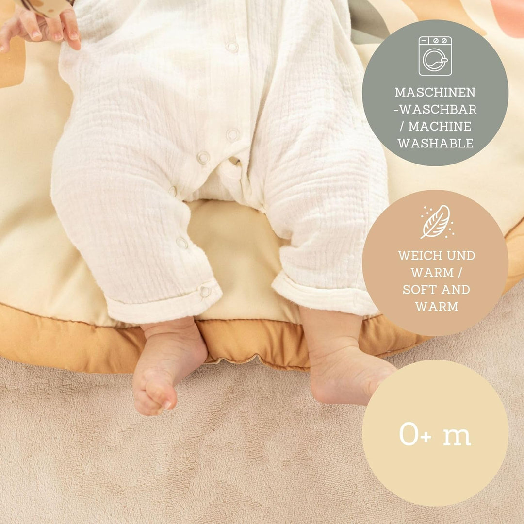Hakuna Matte Baby Spielbogen - Extra Dicke und Weiche Krabbeldecke für Baby mit Entdeckungsspiegel u