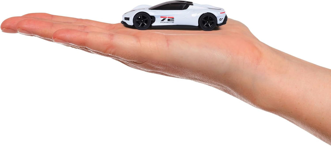 Majorette - Porsche Motorsport Deluxe Vision GT in weiss - Modellauto (7,5 cm) aus der Porsche Delux