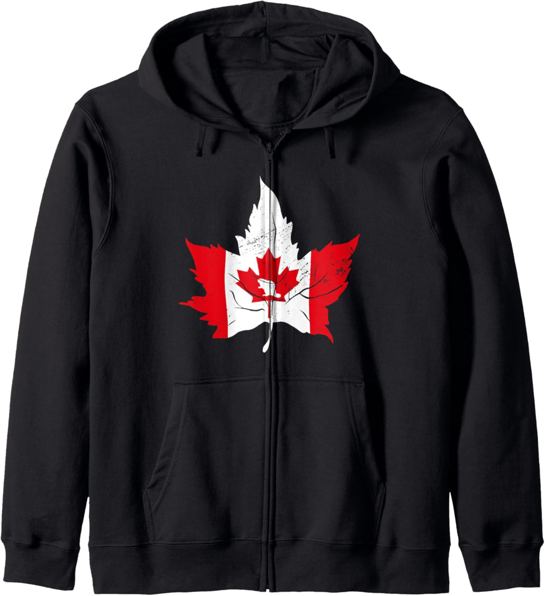 Kanada Design mit Ahornblatt mit der kanadischen Flagge Kapuzenjacke