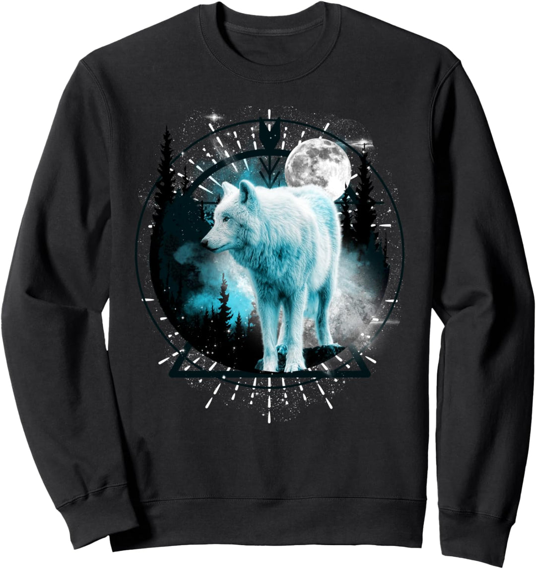 Einsamer Wolf, Wolfsmond Wildlife Geschenk Sweatshirt