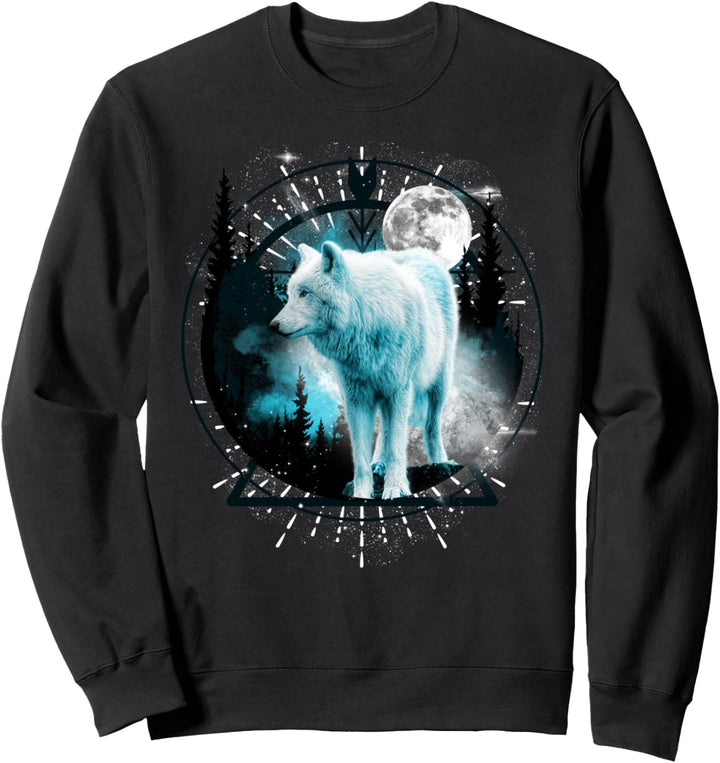 Einsamer Wolf, Wolfsmond Wildlife Geschenk Sweatshirt