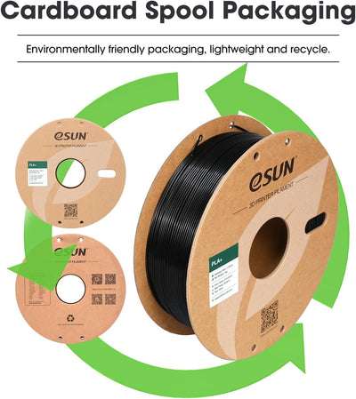 eSUN PLA+ Filament 1.75mm, 3D Drucker Filament PLA Plus, Massgenauigkeit +/- 0.03mm, 1kg Spule (2.2