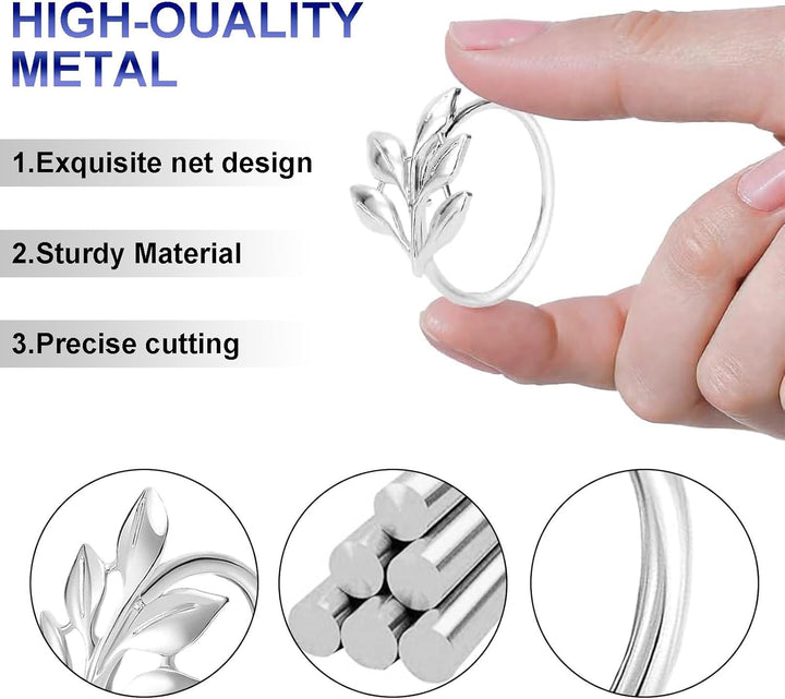 20 Stück Napkin Rings Serviettenringe, Metall Serviettenschnallen, Metall Serviettenschnallen Blätte