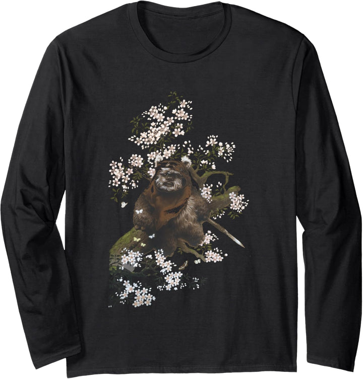 Star Wars Wicket Ewok In A Tree C1 Langarmshirt