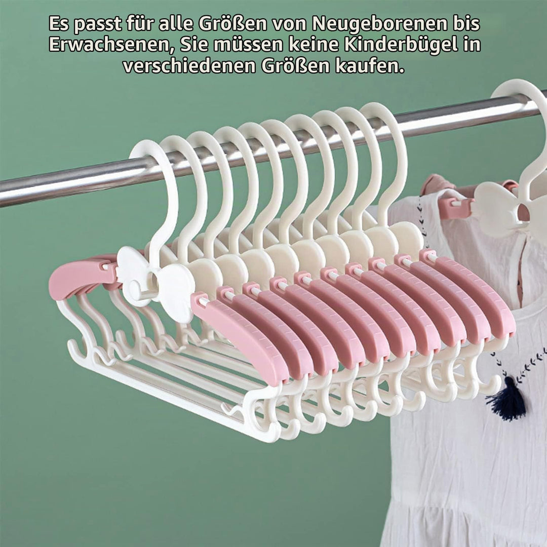 WJWSKI Kleiderbügel Kinder，50 Stück 29-37CM Mitwachsende Kinderkleiderbügel Stapelbare Baby kleiderb