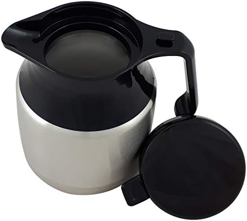 Helios Mondial Push Edelstahl-Isolierkanne, matt, 1 Stück (1er Pack)