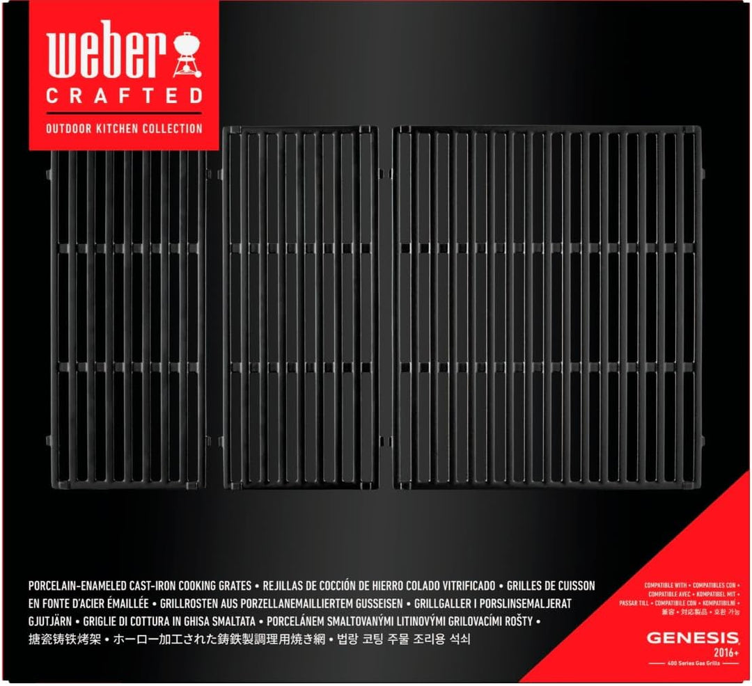 Weber Crafted Grillroste, passend für Genesis 400 Serie (ab 2016) -dreiteilig, aus porzellanemaillie